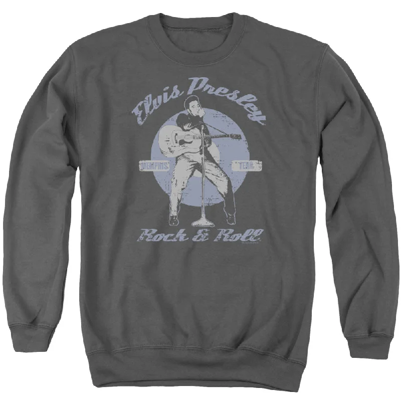 Massive Deals Elvis Presley Sweatshirt Rock and Roll Charcoal Pullover