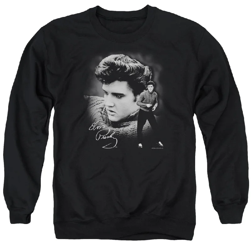Special Savings Elvis Presley Sweatshirt Wearing Sweater Black Pullover