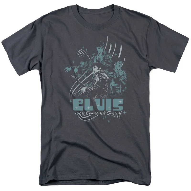 Crazy Deals Elvis Presley T-Shirt 1968 Comeback Special Charcoal Tee