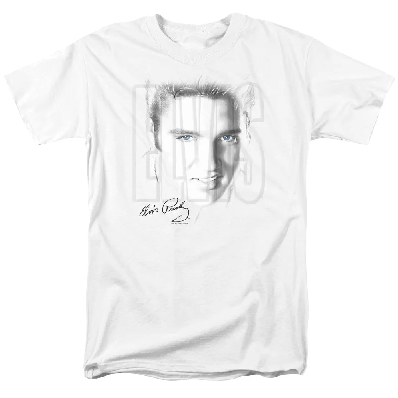 Closeout Elvis Presley T-Shirt Blue Eyes White Tee