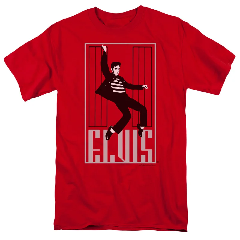 Price Smash Elvis Presley T-Shirt Dancing Jailhouse Rock Red Tee