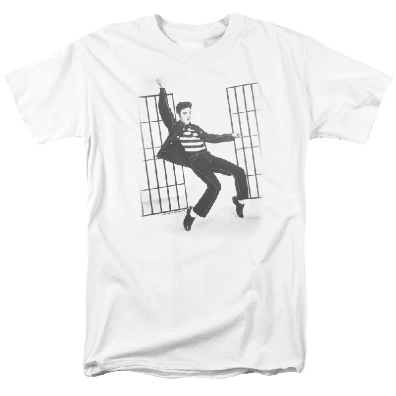 Holiday Sale Elvis Presley T-Shirt Jailhouse Rock White Tee