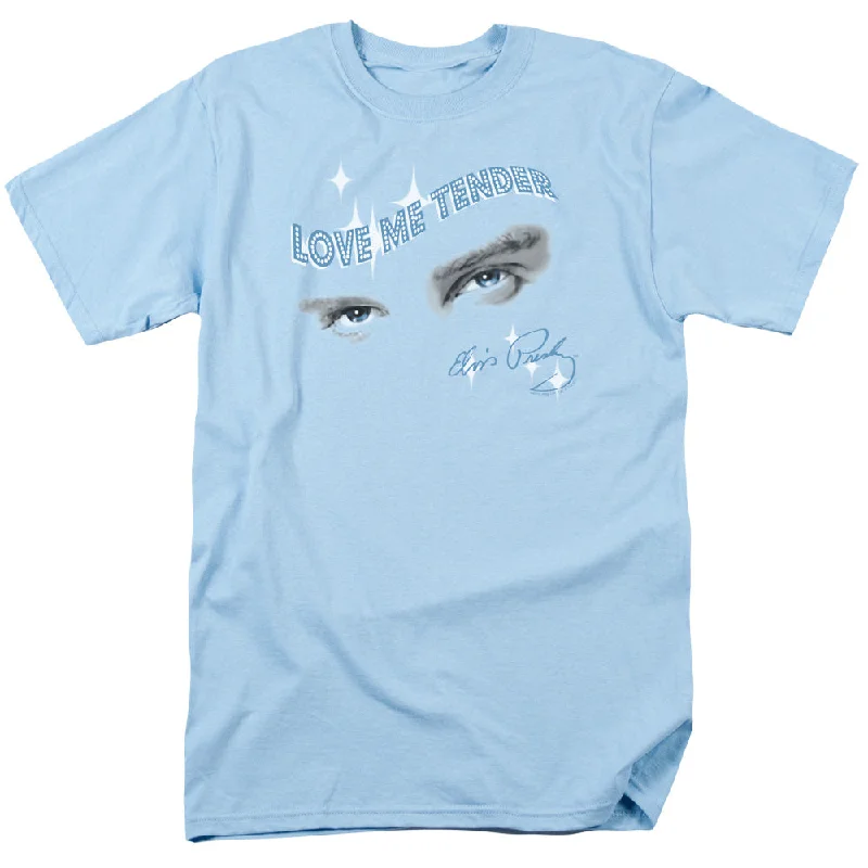 Unbeatable Prices Elvis Presley T-Shirt Love Me Tender Eyes Light Blue Tee