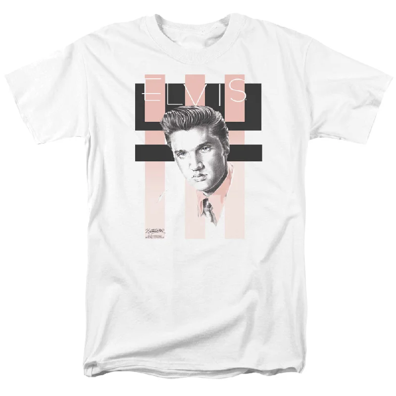 Final Sale Elvis Presley T-Shirt Retro Portrait White Tee