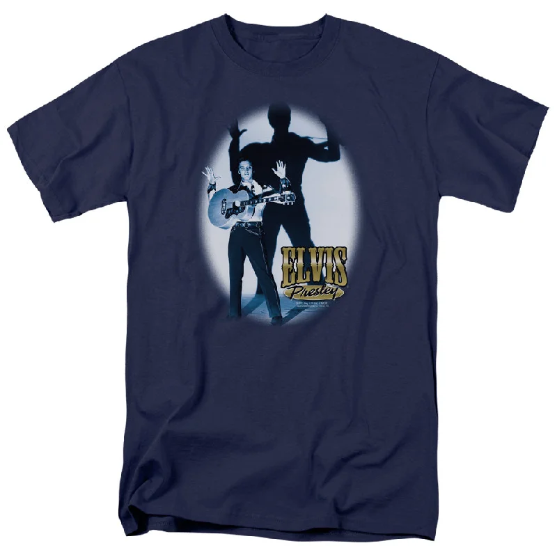 Clearance Event Elvis Presley T-Shirt Shadow Navy Tee