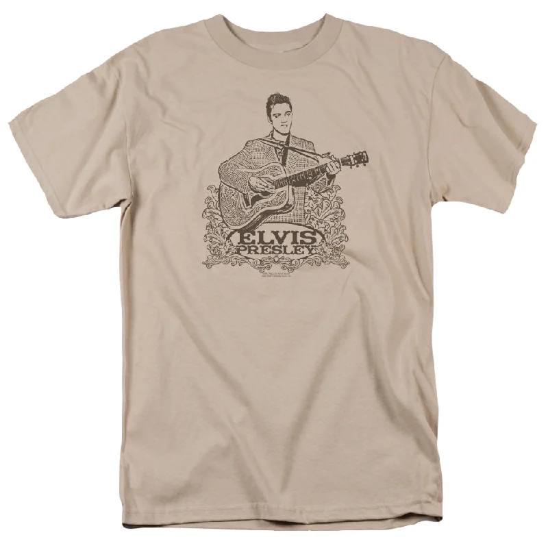 Price Buster Elvis Presley T-Shirt Sketch Portrait Sand Tee