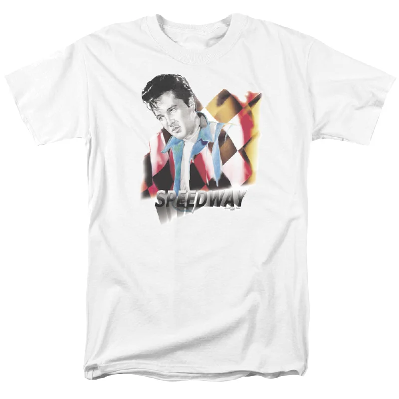 Epic Deals Elvis Presley T-Shirt Speedway White Tee