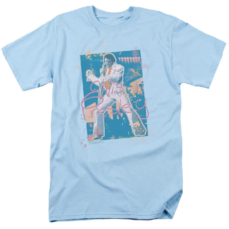 Price Drop Elvis Presley T-Shirt Splatter Hawaii Carolina Blue Tee