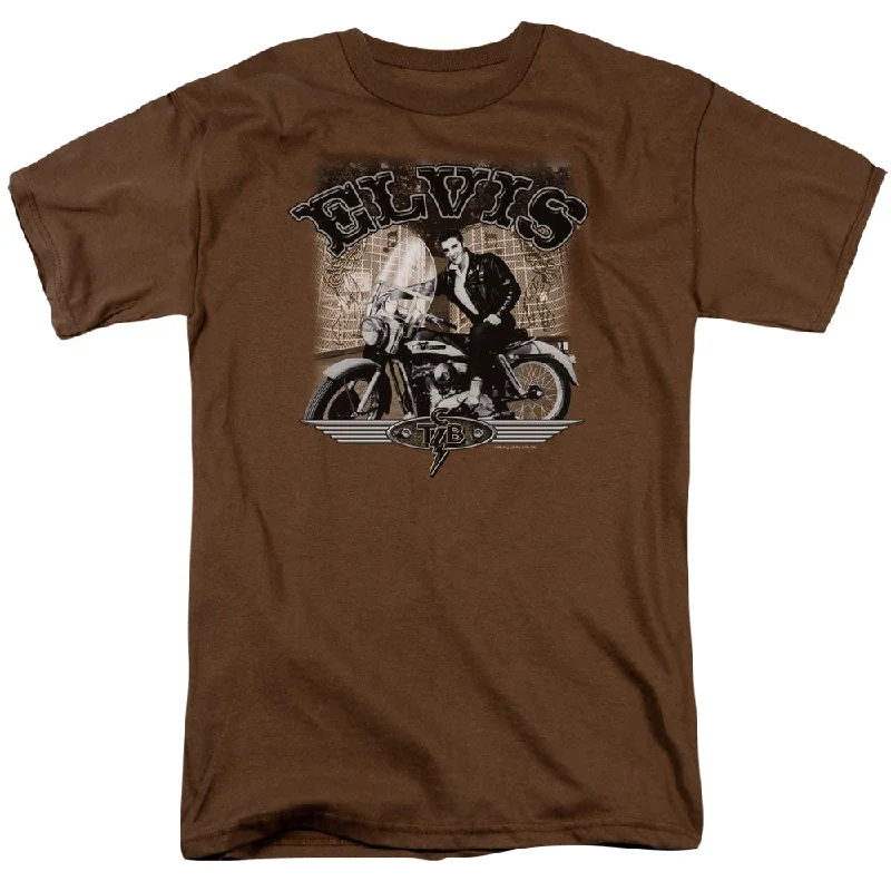 Deal of the Week Elvis Presley T-Shirt TCB Motorcycle Coffee Tee