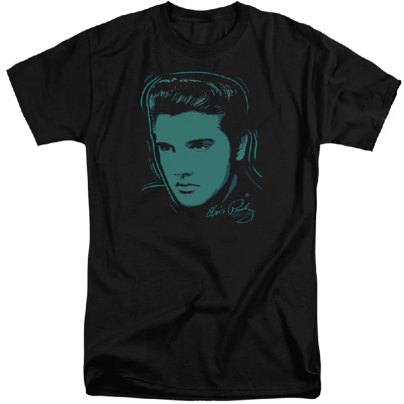 Exclusive Savings Elvis Presley Tall T-Shirt Dots Portrait Black Tee