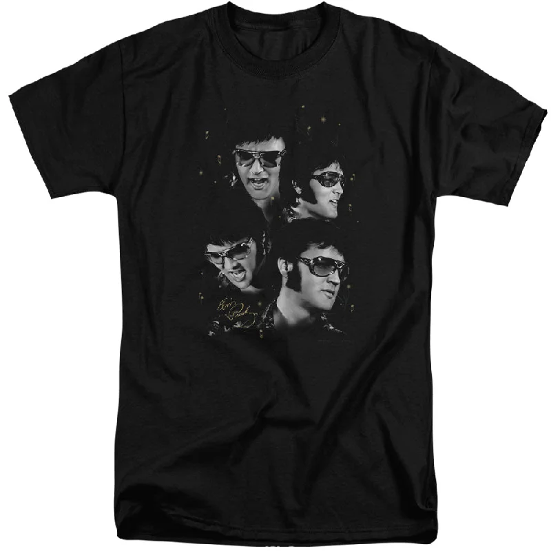 Special Offer Elvis Presley Tall T-Shirt Faces Black Tee