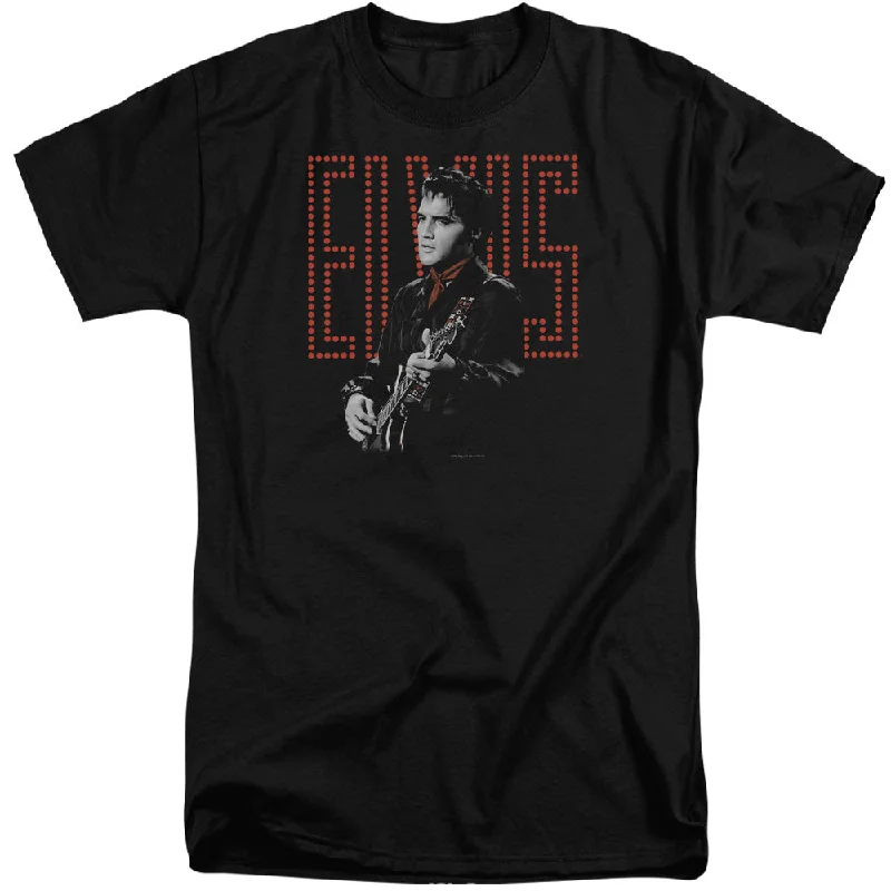 Sale Event Elvis Presley Tall T-Shirt Guitar Man Black Tee