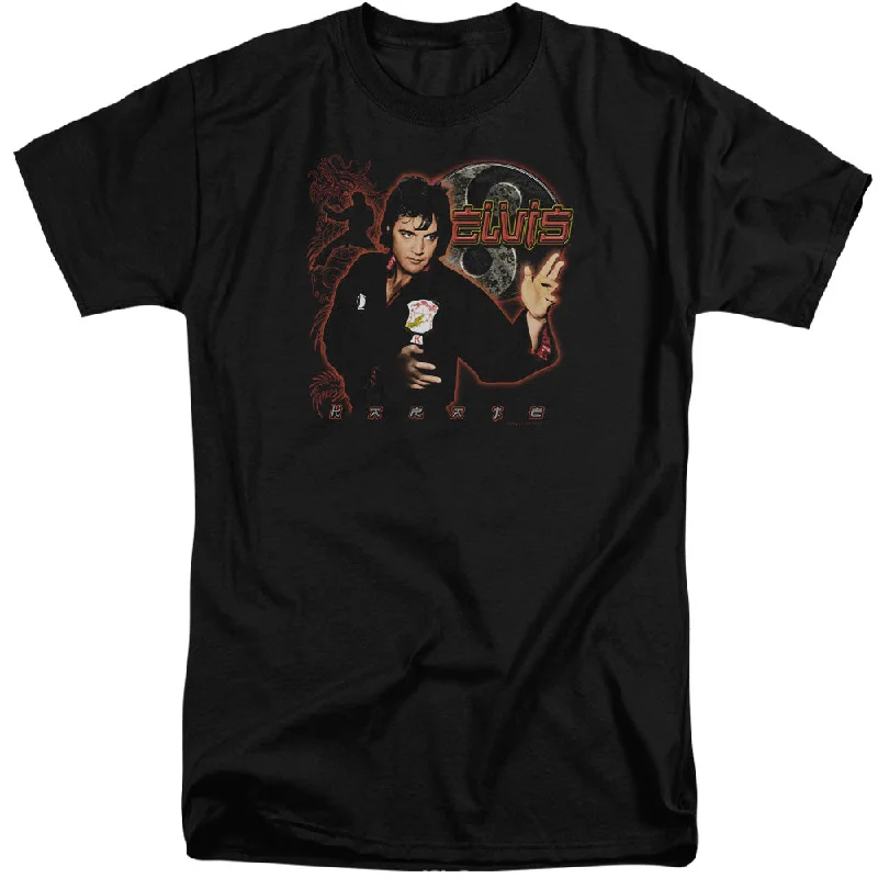 Discount Days Elvis Presley Tall T-Shirt Karate Black Tee