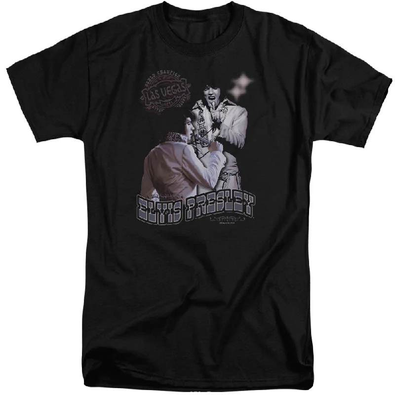 Special Buy Elvis Presley Tall T-Shirt Las Vegas Black Tee