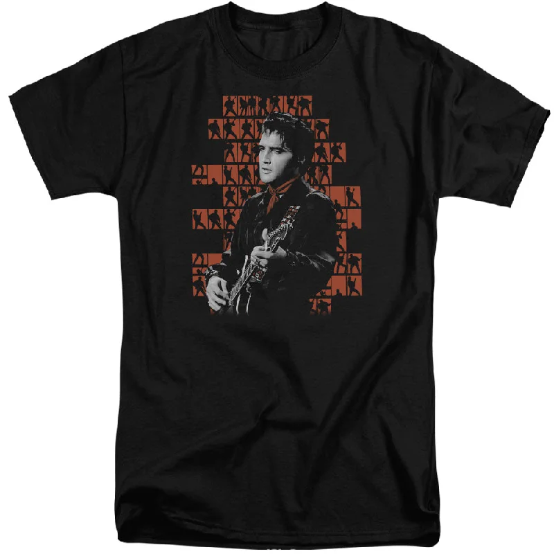 Year-End Clearance Elvis Presley Tall T-Shirt Poses Black Tee