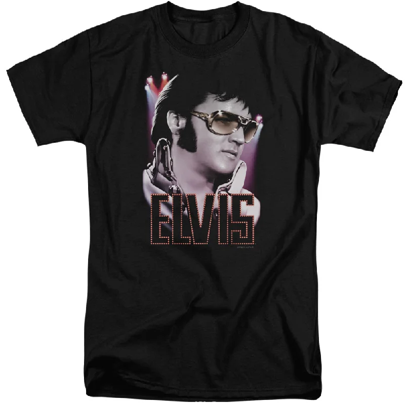 Huge Discounts Elvis Presley Tall T-Shirt Sideburns Black Tee