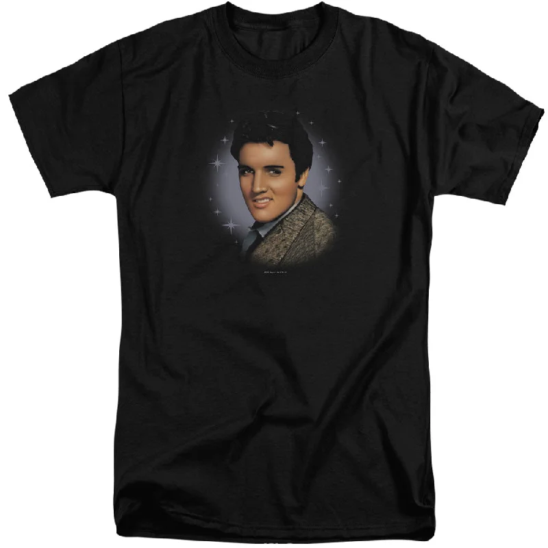 Price Rollback Elvis Presley Tall T-Shirt Star Portrait Black Tee