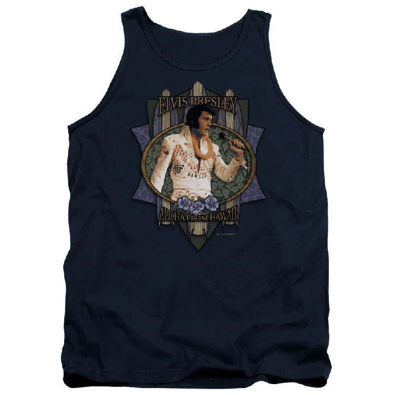 Daily Deals Elvis Presley Tanktop Aloha From Hawaii Navy Tank