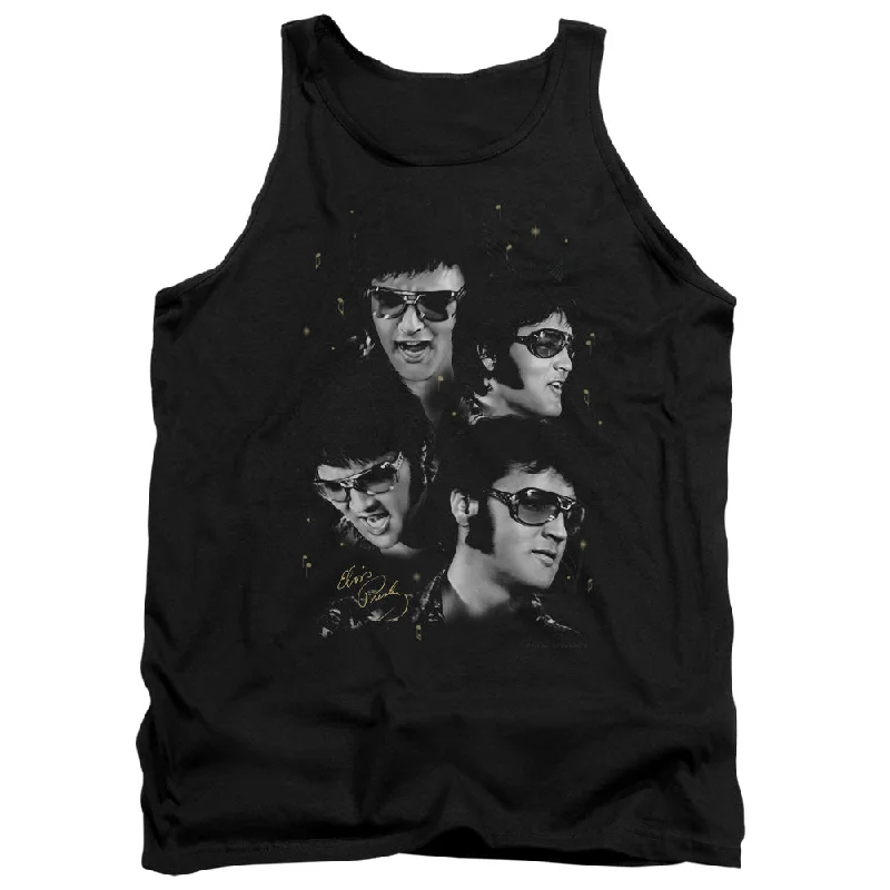 Season Finale Sale Elvis Presley Tanktop Faces Black Tank