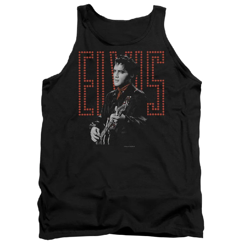 Deal Dash Elvis Presley Tanktop Guitar Man Black Tank