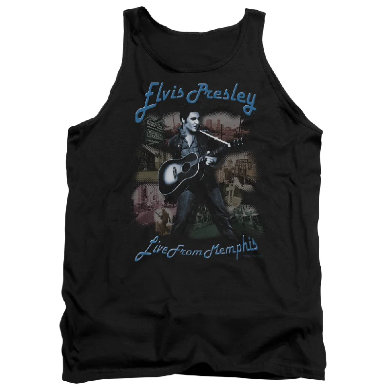 Special Price Elvis Presley Tanktop Live from Memphis Black Tank