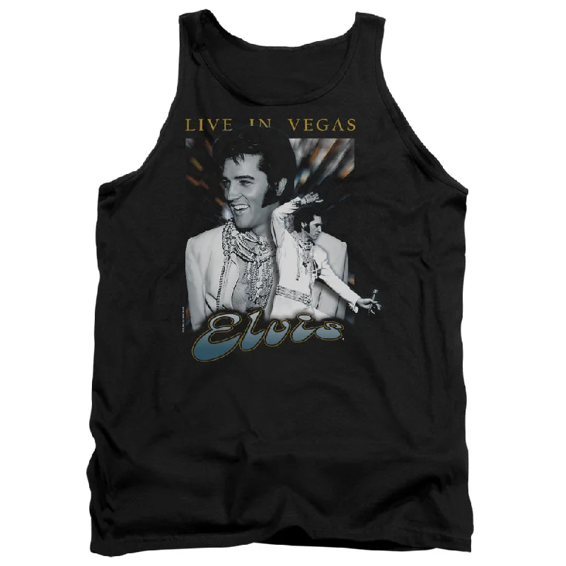 Quick Sale Elvis Presley Tanktop Live in Vegas Black Tank