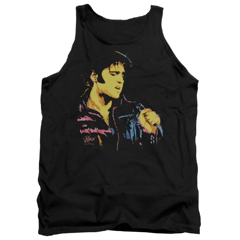 Low Prices Elvis Presley Tanktop Neon Portrait Black Tank