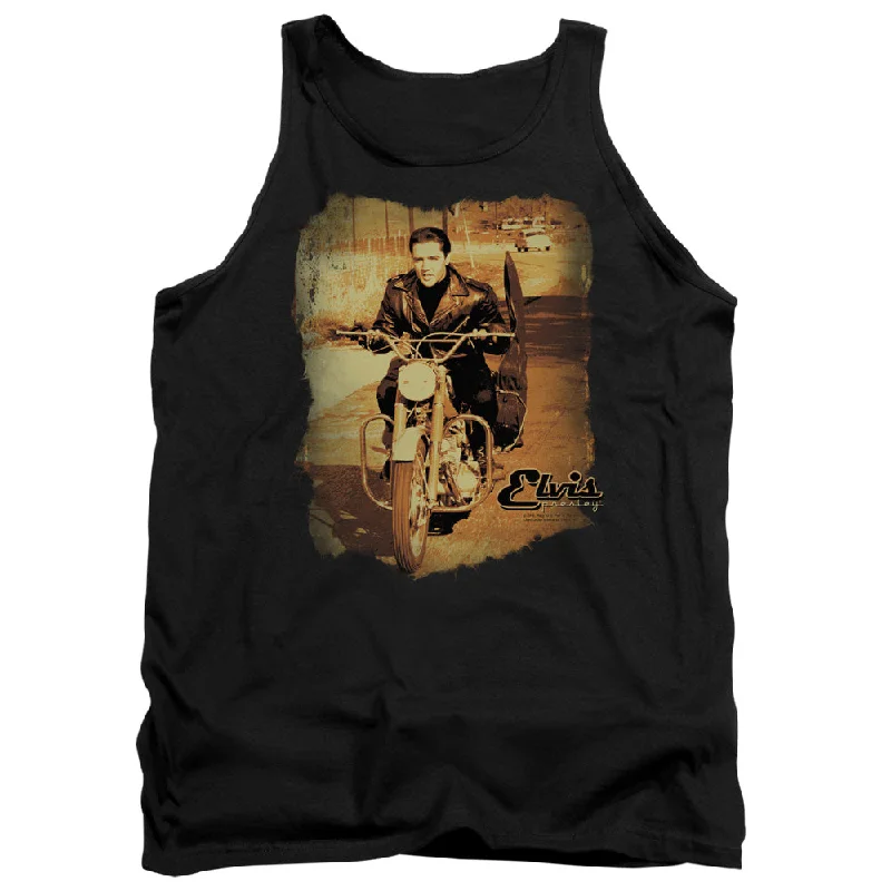 Anniversary Sale Elvis Presley Tanktop On The Road Black Tank