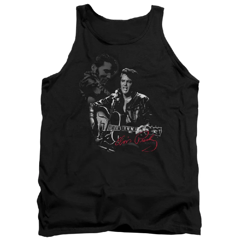Huge Discounts Elvis Presley Tanktop Performance Black Tank