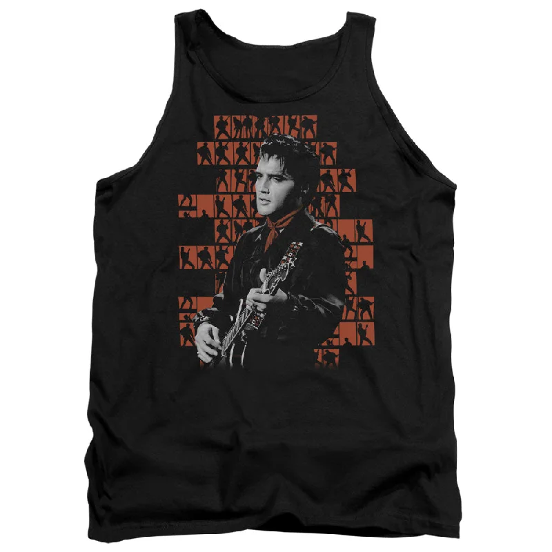 Deep Discounts Elvis Presley Tanktop Poses Black Tank