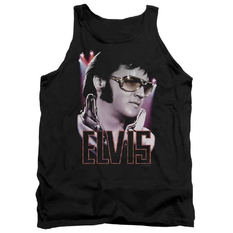 Seasonal Clearance Elvis Presley Tanktop Sideburns Black Tank