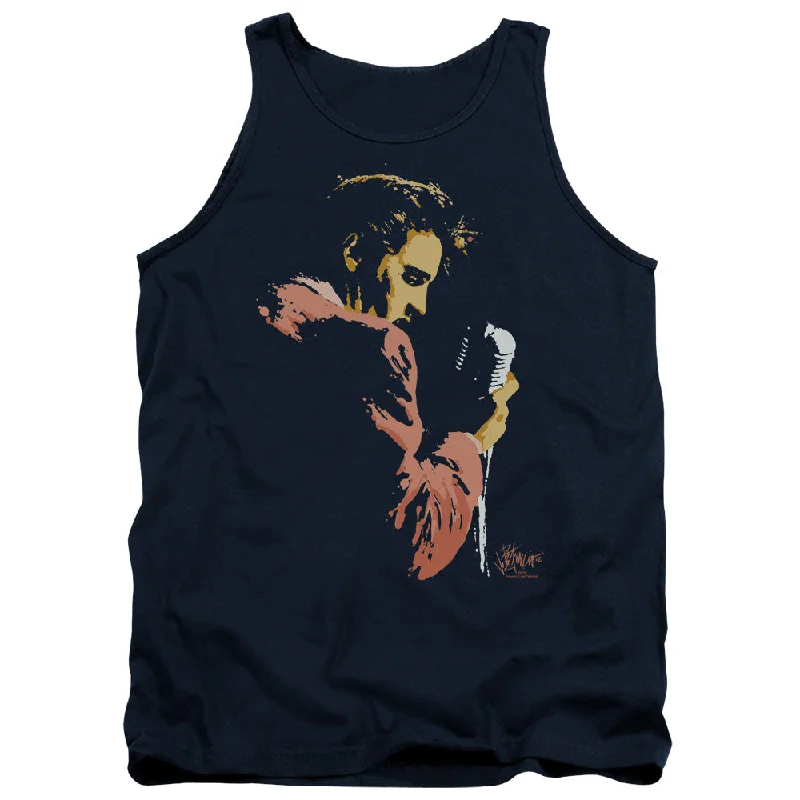 Lowest Prices Elvis Presley Tanktop Singing Navy Tank