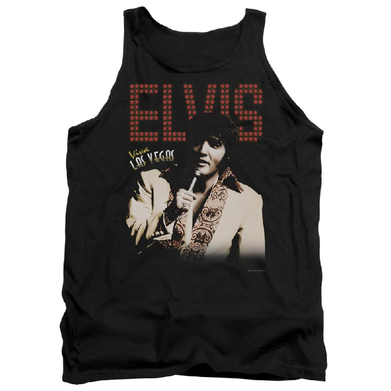 Seasonal Sale Elvis Presley Tanktop Viva Las Vegas Stars Black Tank