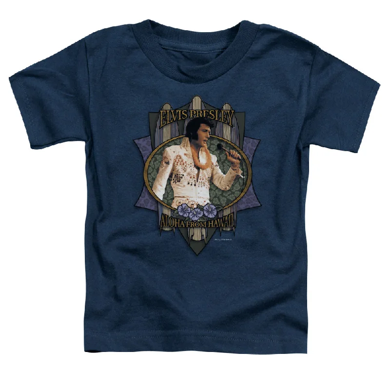 Don't Wait Elvis Presley Toddler T-Shirt Aloha From Hawaii Navy Tee