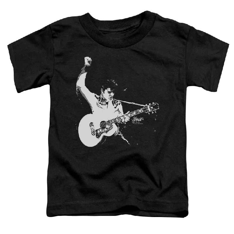 Crazy Deals Elvis Presley Toddler T-Shirt Black and White Photo Black Tee