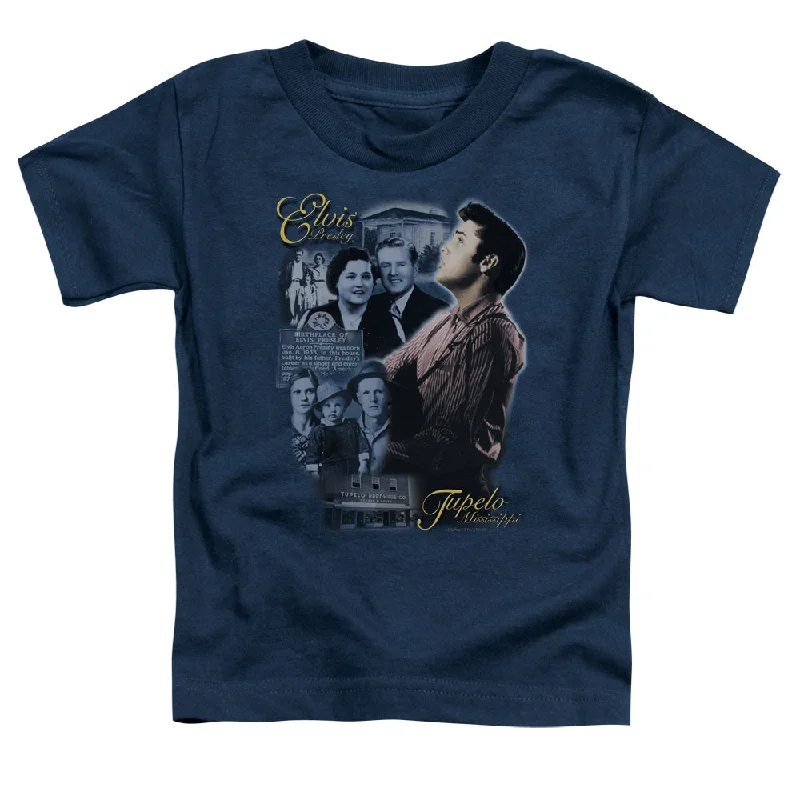 New Deals Elvis Presley Toddler T-Shirt Collage Navy Tee