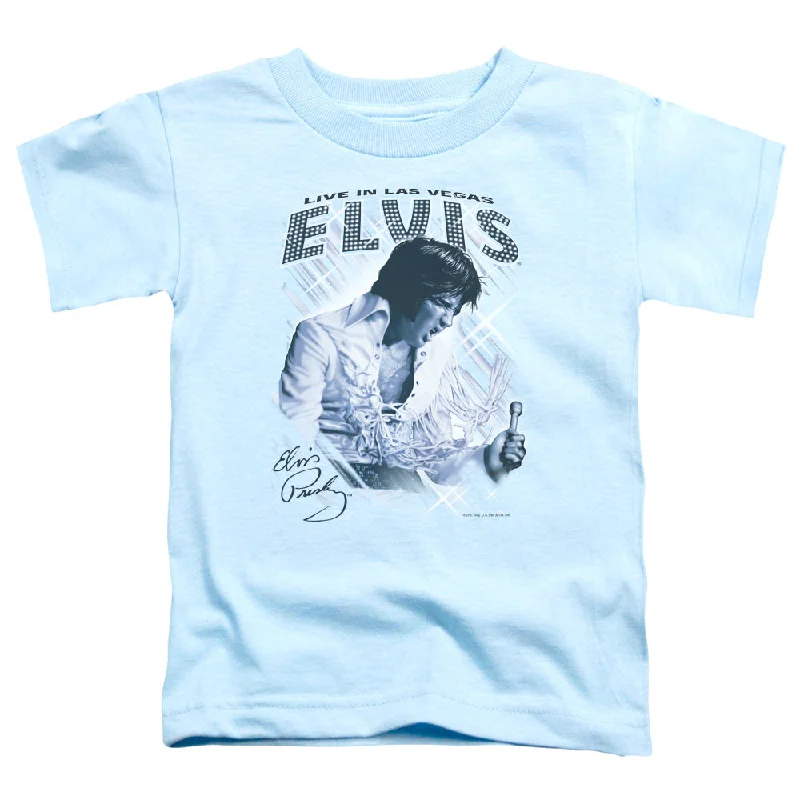 Price Reduction Elvis Presley Toddler T-Shirt Live in Las Vegas Carolina Blue Tee