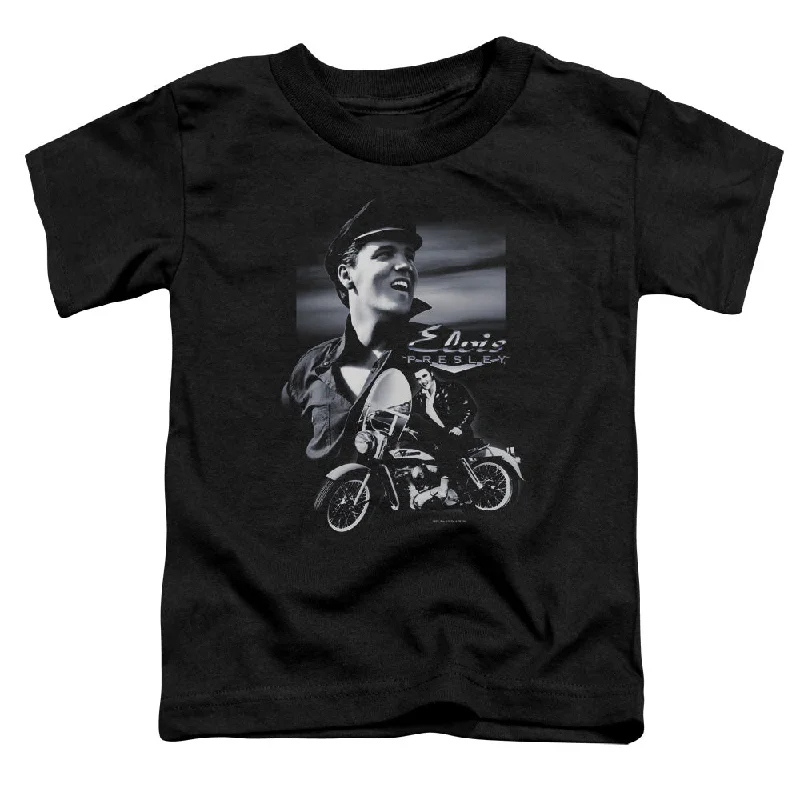 Sale Event Elvis Presley Toddler T-Shirt Motorcycle Black Tee