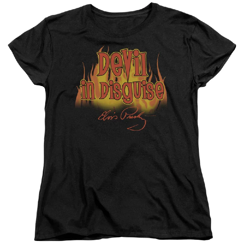 Lowest Price Elvis Presley Womens T-Shirt Devil in Disguise Black Tee