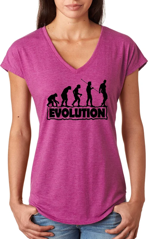 Clearance Sale Evolution of Fitness Ladies Triblend V-Neck Shirt