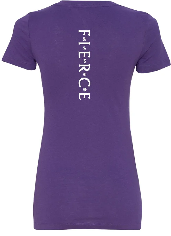 Instant Discount Fierce Ladies V-Neck Shirt Back Print