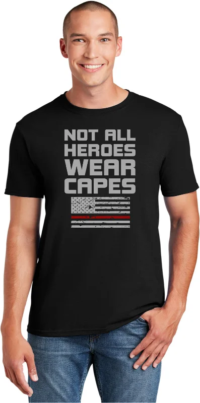 Online Only Firefighter Not All Heroes Wear Capes Shirt