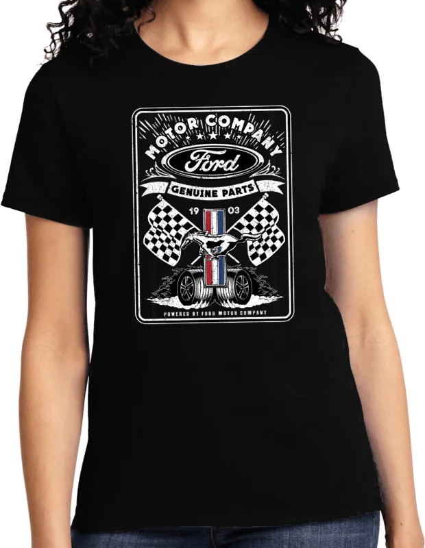 Deal Dash Ford Genuine Parts Racing Ladies T-shirt