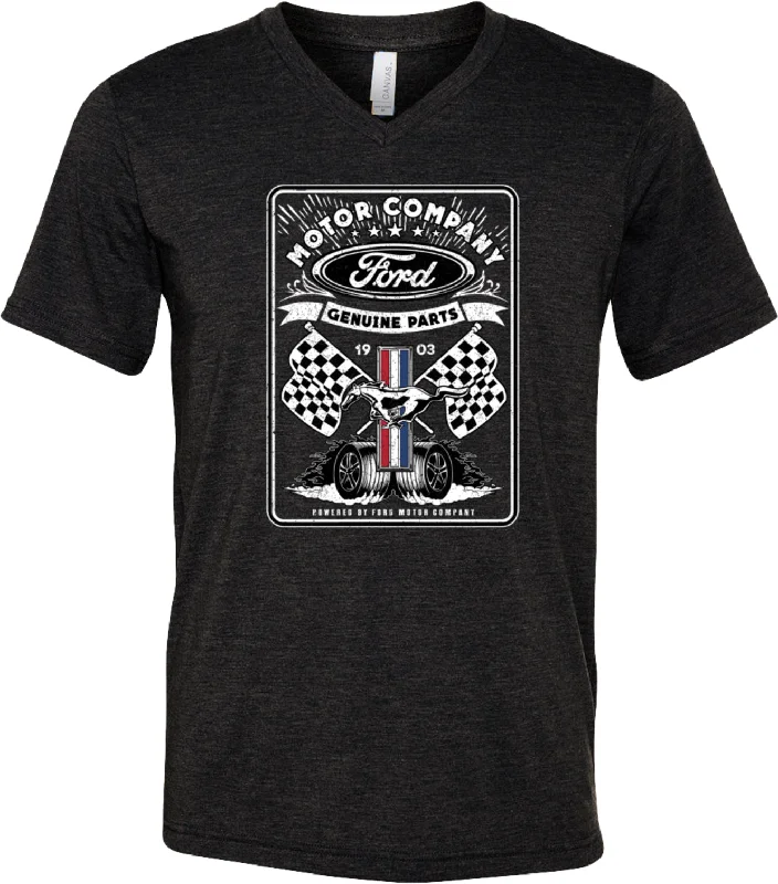 Daily Deals Ford Genuine Parts Racing Tri Blend V-Neck Shirt