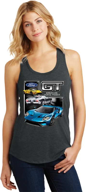 Anniversary Sale Ford GT Supercar Ladies Racerback Tank Top