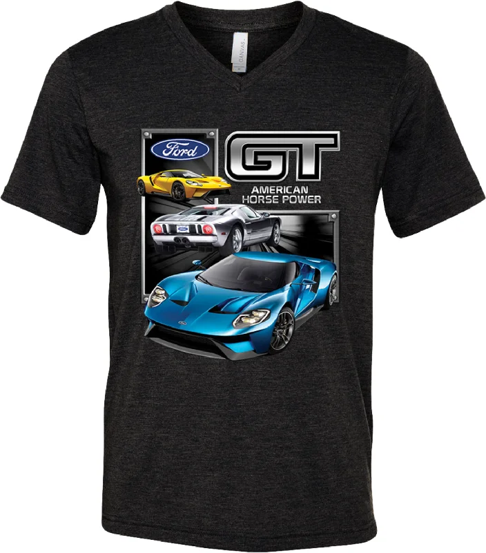 Price Cut Ford GT Supercar Tri Blend V-Neck Shirt