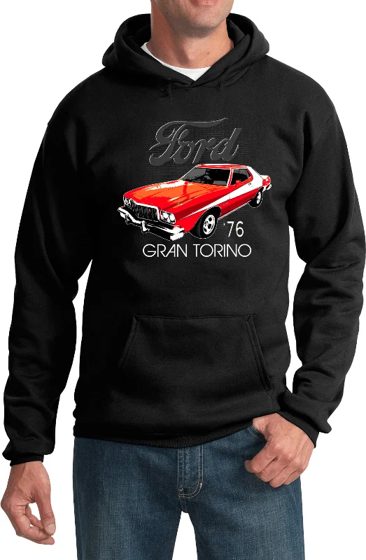 Online Only Ford Hoodie 1976 Red Gran Torino