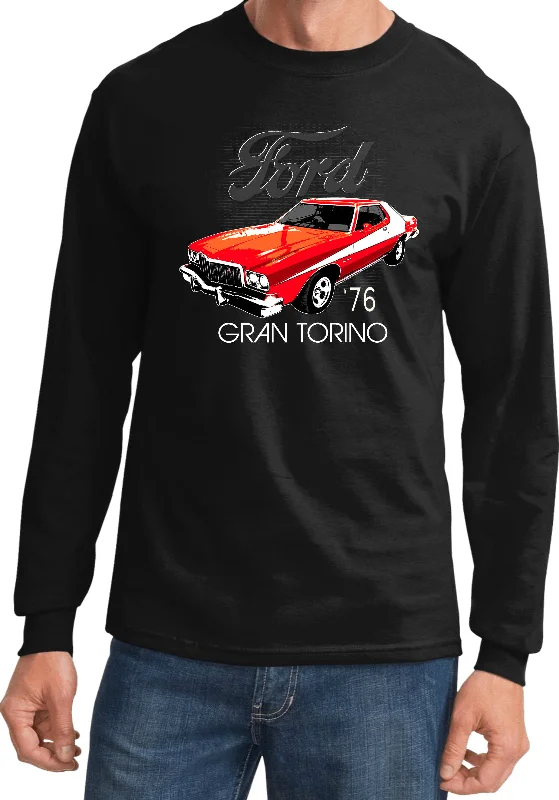 New Deals Ford Long Sleeve Shirt 1976 Red Gran Torino