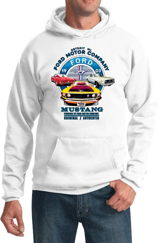 Act Fast Ford Mustang Vintage Collage Hoodie