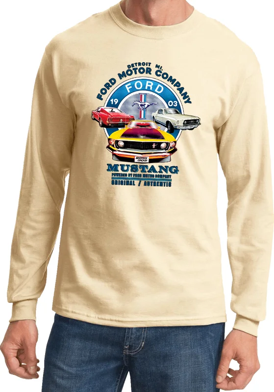 Bargain Prices Ford Mustang Vintage Collage Long Sleeve Shirt
